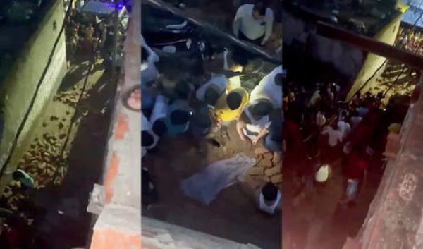 चारदीवारी गिरने से एक बच्चा समेत चार दबे, बच्चे की मौत व अन्‍य की हालत नाजुक