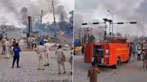 हरियाणा के नूंह में मस्जिद में आग लगायी गयी