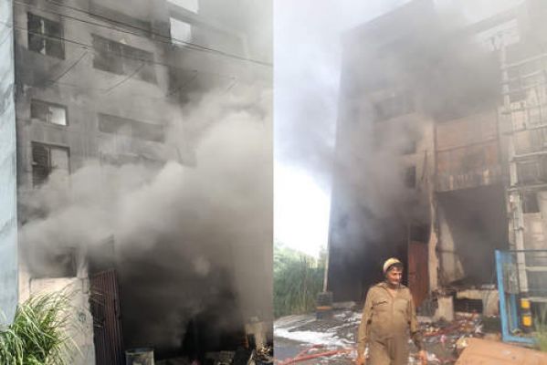 दिल्ली की एक फैक्ट्री में आग लगने से 5 दमकलकर्मी घायल
