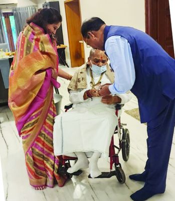 पद्मश्री बंशीलाल राठी से मिले मुंदड़ा