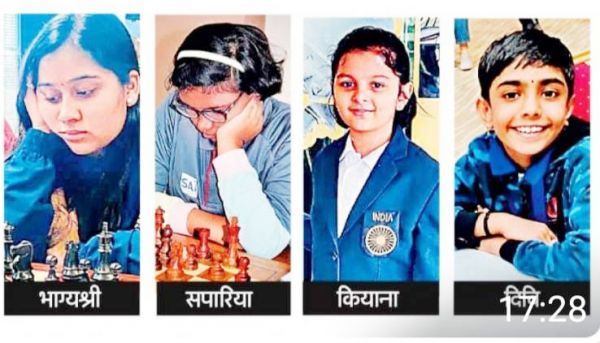 एशियाई यूथ रैपिड शतरंज में भारत ने जीते चार स्वर्ण