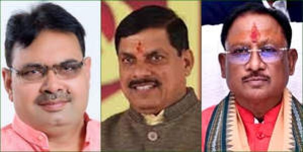 राजस्थान, मध्‍य प्रदेश और छत्तीसगढ़ के नए मुख्यमंत्रियों ने दिल्ली में नड्डा से मुलाकात की