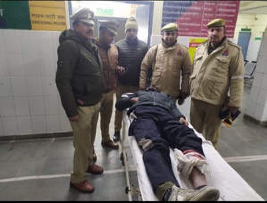सहारनपुर में पुलिस मुठभेड़ में 25 हजार का इनामी बदमाश घायल, हथियार बरामद