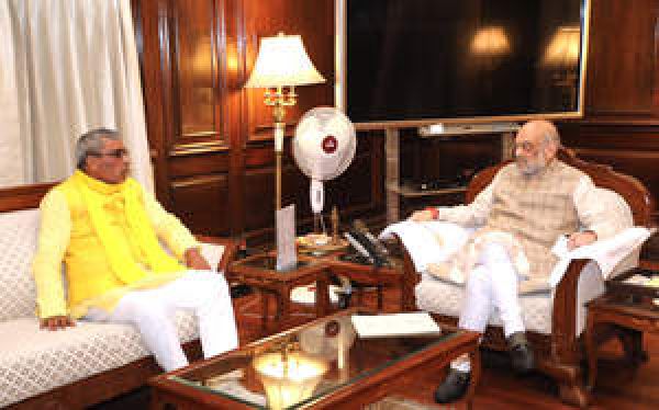 अमित शाह से मिले ओपी राजभर, लोक सभा चुनाव सहित कई विषयों पर की चर्चा