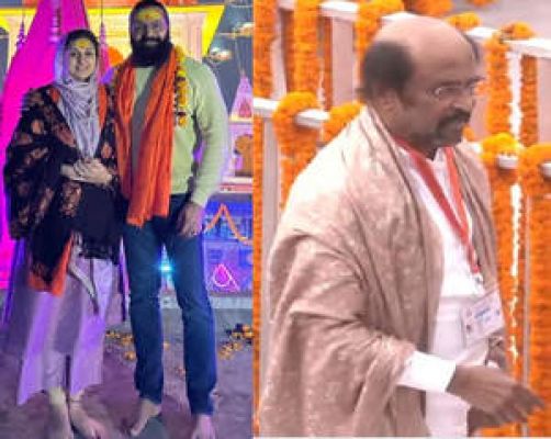 राम मंदिर की प्राण प्रतिष्ठा के लिए ऋषभ शेट्टी, रजनीकांत अयोध्या पहुंचे