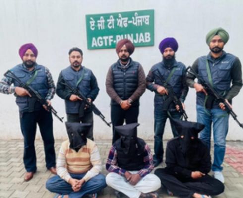 आतंकवादी लकबीर लांडा और हरविंदर रिंदा के तीन साथियों को पंजाब पुलिस ने किया गिरफ्तार