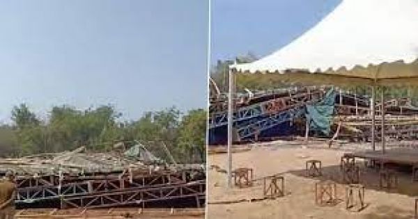 दिल्ली के जवाहरलाल नेहरू स्टेडियम में पंडाल गिरा, 11 लोगों को बाहर निकाला गया
