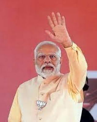 भाजपा राष्ट्रीय परिषद की बैठक में भाग लेने भारत मंडपम पहुंचे प्रधानमंत्री मोदी