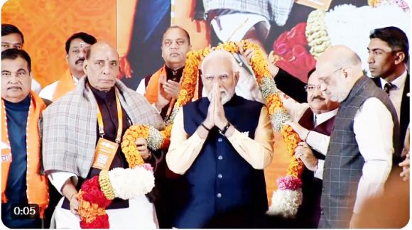 ‘विकसित भारत’ के संकल्प को हासिल करने के लिए पहली शर्त भाजपा की केंद्र सरकार में जोरदार वापसी है: मोदी