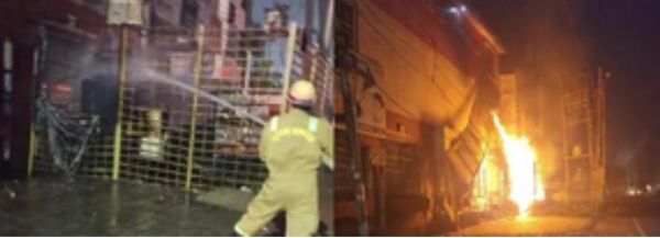 ट्रांसफार्मर में लगी भीषण आग, कड़ी मशक्कत के बाद फायर ब्रिगेड ने पाया काबू