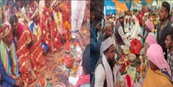 बिहार : सामूहिक विवाह में पंडितों ने पढ़े मंत्र, मौलानाओं ने कराया निकाह