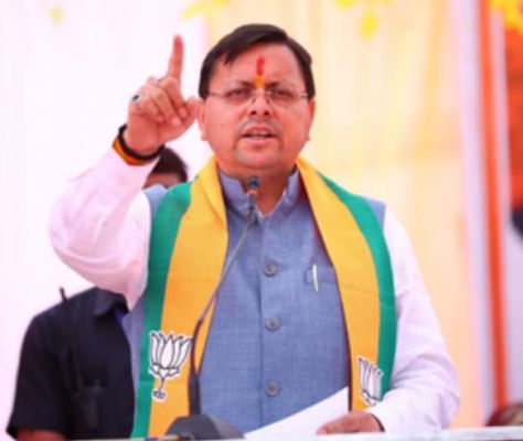 मुख्यमंत्री धामी ने अल्मोड़ा में अजय टम्टा के समर्थन में जनसभा को किया संबोधित