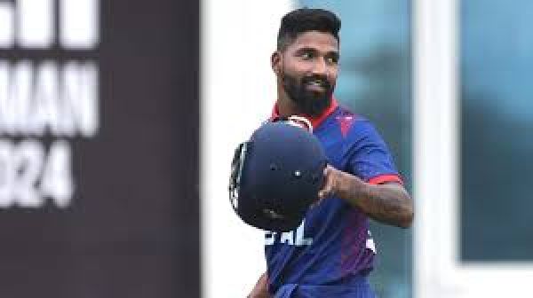 नेपाल के ऐरी टी20 अंतरराष्ट्रीय में एक ओवर में छह छक्के लगाने वाले तीसरे खिलाड़ी बनें
