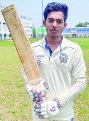 अंडर 19 प्लेट ग्रुप इंटर डिस्ट्रिक्ट टूर्नामेंट के  प्रथम दिवस में जशपुर की 84 रनों की बढ़त 