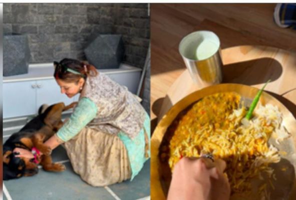 हिमाचल में स्थानीय व्यंजनों का आनंद ले रही हैं एक्‍ट्रेस रुबीना दिलैक