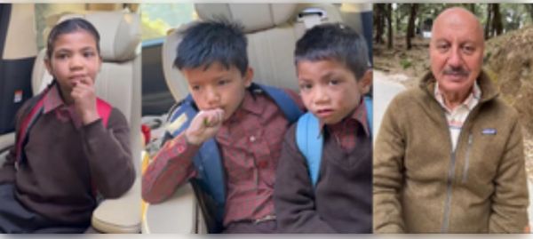 दिग्गज एक्‍टर अनुपम खेेर ने उत्तराखंड के लैंसडाउन में बच्‍चों के साथ बिताया समय