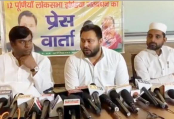 तेजस्वी यादव ने 'एनडीए को चुनो' बयान पर दी सफाई, भाजपा पर साधा निशाना