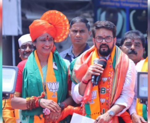 भाजपा उम्मीदवार माधवी लता ने रैली करने के बाद भरा पर्चा