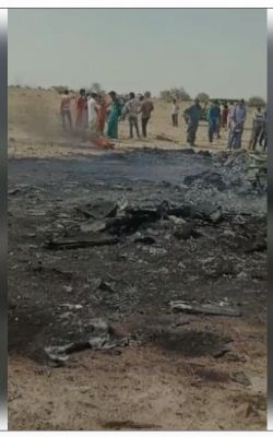 वायुसेना का विमान जैसलमेर के पास सुनसान इलाके में क्रैश, कोई जनहानि नहीं