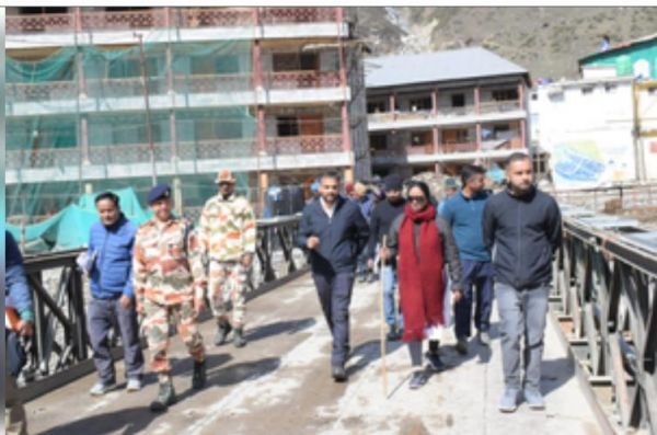 उत्तराखंड की मुख्य सचिव राधा रतूड़ी ने केदारनाथ धाम का किया निरीक्षण