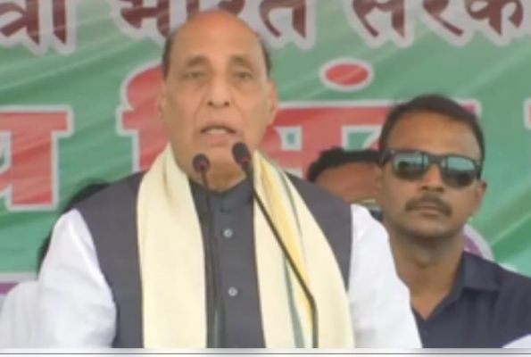 भाजपा इंसाफ और इंसानियत की राजनीति करती है : राजनाथ सिंह 