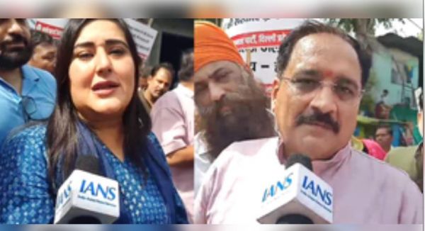 जल संकट पर भाजपा का विरोध प्रदर्शन, सचदेवा ने कहा- दिल्ली सरकार जनता को मूर्ख बना रही है 