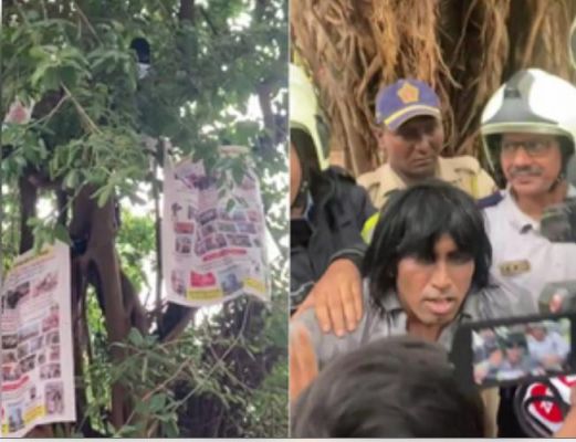 फिल्म निर्माता ने भारतीय पशु कल्याण बोर्ड के खिलाफ 'मंकी स्टाइल' में किया विरोध प्रदर्शन 