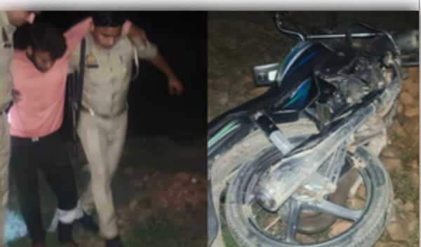 अमरोहा में पुलिस और बदमाशों में मुठभेड़, गोली लगने से गैंगस्टर हुआ घायल