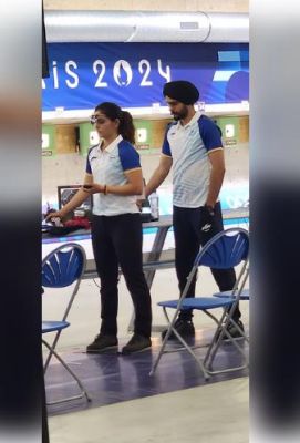 मनु-सरबजोत 10 मीटर पिस्टल मिक्स्ड टीम ब्रॉन्ज मेडल की रेस में 