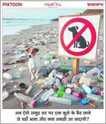 दैनिक 'छत्तीसगढ़' का पिक्सटून, 5 अगस्त 