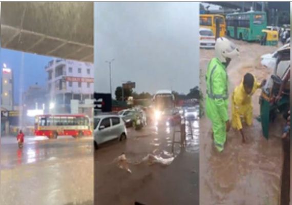 बेंगलुरु में बारिश से जनजीवन प्रभावित; भाजपा ने सिद्दारमैया सरकार के 'कुप्रबंधन' पर उठाया सवाल 