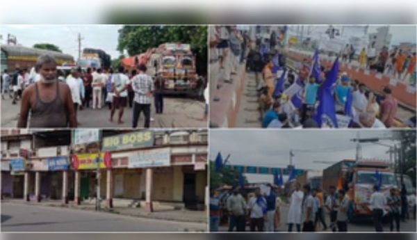 उत्तर भारत के कई शहरों में भारत बंद का अच्छा खासा असर