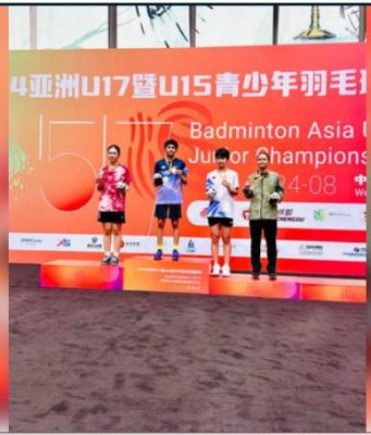 बैडमिंटन एशिया जूनियर चैंपियनशिप में तन्वी पत्री ने जीता अंडर-15 वर्ग का खिताब 