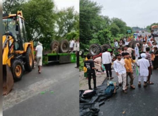 राजस्थान के धौलपुर में श्रद्धालुओं से भरी ट्रॉली पलटी, एक की मौत और 13 घायल 