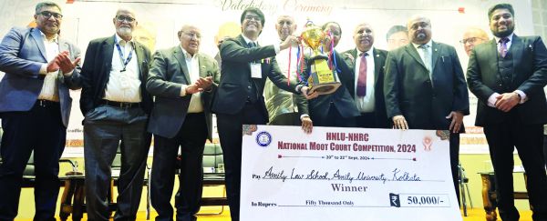 एचएनएलयू और एनएचआरसी राष्ट्रीय मूट कोर्ट प्रतियोगिता का हुआ समापन 