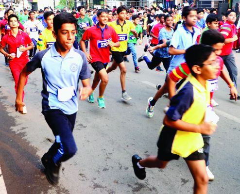 रायन इंटरनेशनल स्कूल एवं सेंट जेवियर्स का मिनीथॉन आयोजित