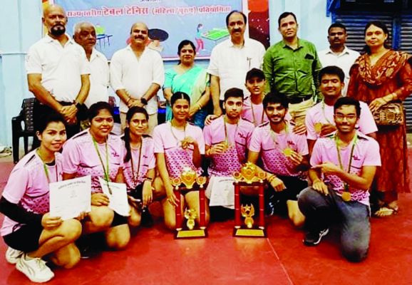 राज्य स्तर टेबल टेनिस स्पर्धा में रायपुर सेक्टर लडक़े और दुर्ग सेक्टर लड़कियां रहे विजेता