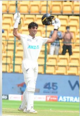 2012 के बाद भारत में टेस्ट शतक जड़ने वाले पहले कीवी बल्लेबाज बने रचिन रवींद्र 