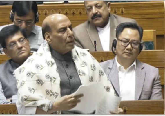 हमारा संविधान किसी एक पार्टी की देन नहीं : लोकसभा में बोले रक्षा मंत्री राजनाथ सिंह 
