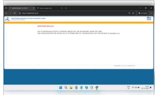 आईआरसीटीसी मोबाइल ऐप और वेबसाइट हुई डाउन, तत्काल टिकट बुक करने में हुई परेशानी 