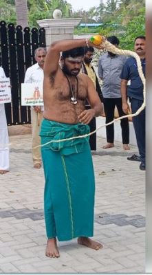 अन्ना विश्वविद्यालय रेप मामला, भाजपा अध्यक्ष अन्नामलाई ने खुद को कोड़े मारकर किया प्रदर्शन