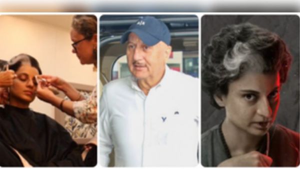 'इमरजेंसी' के ट्रेलर से पहले अनुपम ने दिखाई कंगना के प्रोस्थेटिक मेकअप की झलक 