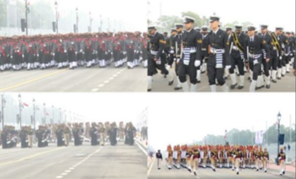 कर्तव्य पथ पर कड़ाके की ठंड के बीच फुल-ड्रेस परेड रिहर्सल 