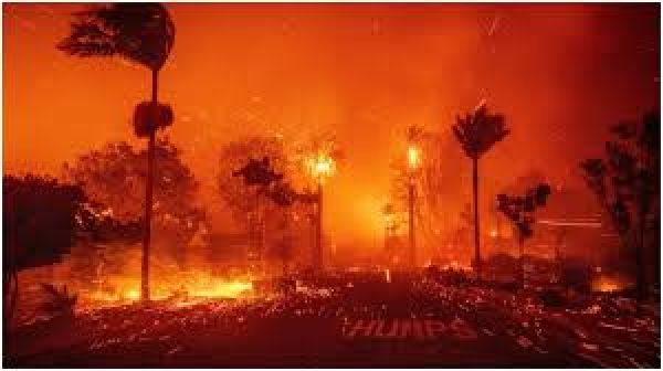 लॉस एंजेलिस में फिर भड़की आग, हज़ारों लोगों को सुरक्षित जगह पर ले जाया गया