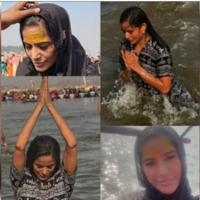 महाकुंभ: अभिनेत्री पूनम पांडे ने लगाई गंगा में डुबकी, भगदड़ पर जताई संवेदना 