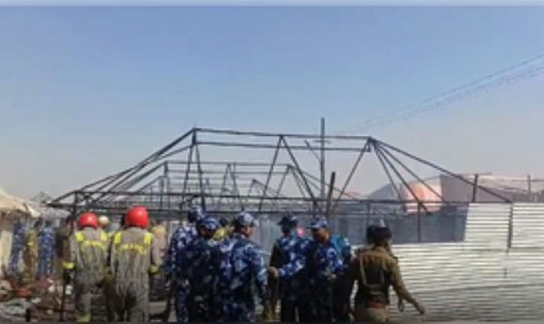 महाकुंभ नगर में शॉर्ट सर्किट से शिविर में लगी आग, फायर ब्रिगेड ने तत्काल पाया काबू 