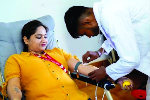 गुड होप ब्लड सेंटर के सहयोग से कलिंगा विश्वविद्यालय में रक्तदान शिविर सफल