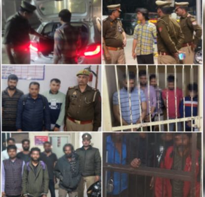 गाजियाबाद पुलिस ने चलाया खुले में शराब पीने वालों के खिलाफ अभियान, 452 का हुआ चालान 