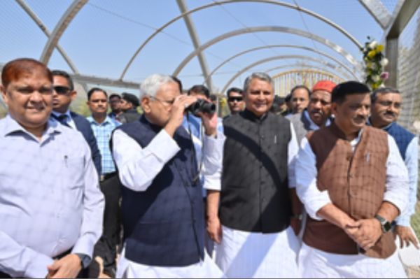 सीएम नीतीश कुमार ने राजगीर के जू सफारी में 'बर्ड एवियरी' का किया लोकार्पण 
