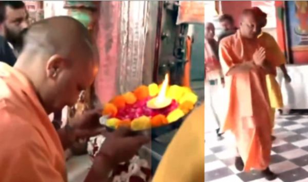 सीएम योगी ने रामलला के श्रीचरणों में झुकाया शीश, हनुमानगढ़ी में भी लगाई हाजिरी 